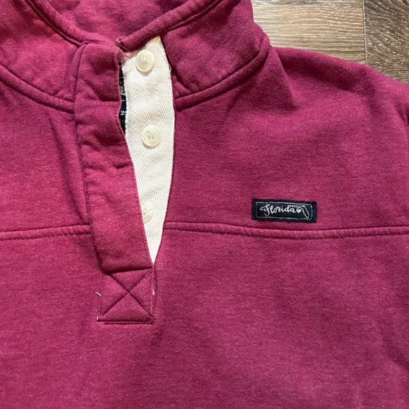 State of Mine Florida Pullover 1/4 Button Sweatshirt Women’s Size Medium - Picture 2 of 6